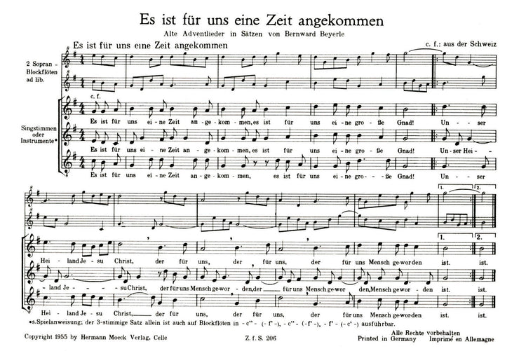 Es ist uns eine zeit angekommen