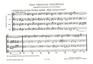 Nine Turkish Folk Tunes