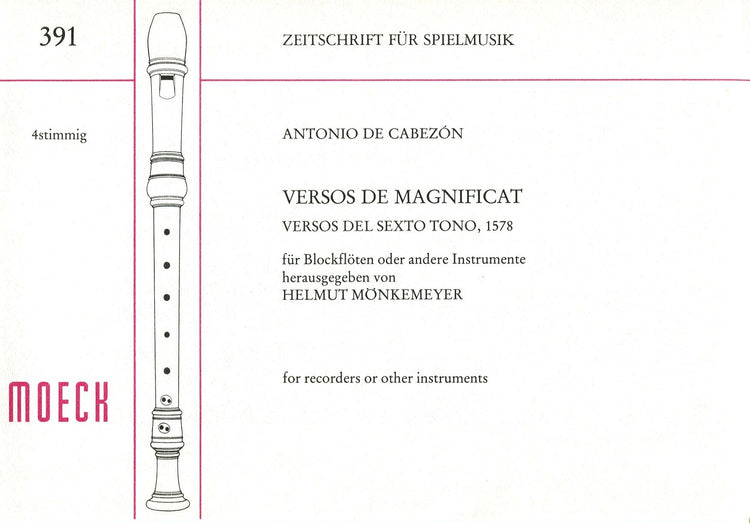 Versos de Magnificat, Versos del Sexto tono, 1578