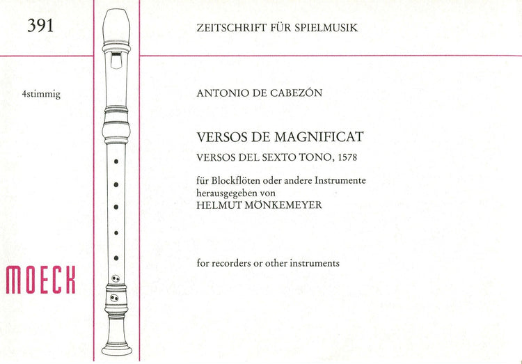 Versos de Magnificat, Versos del Sexto tono, 1578