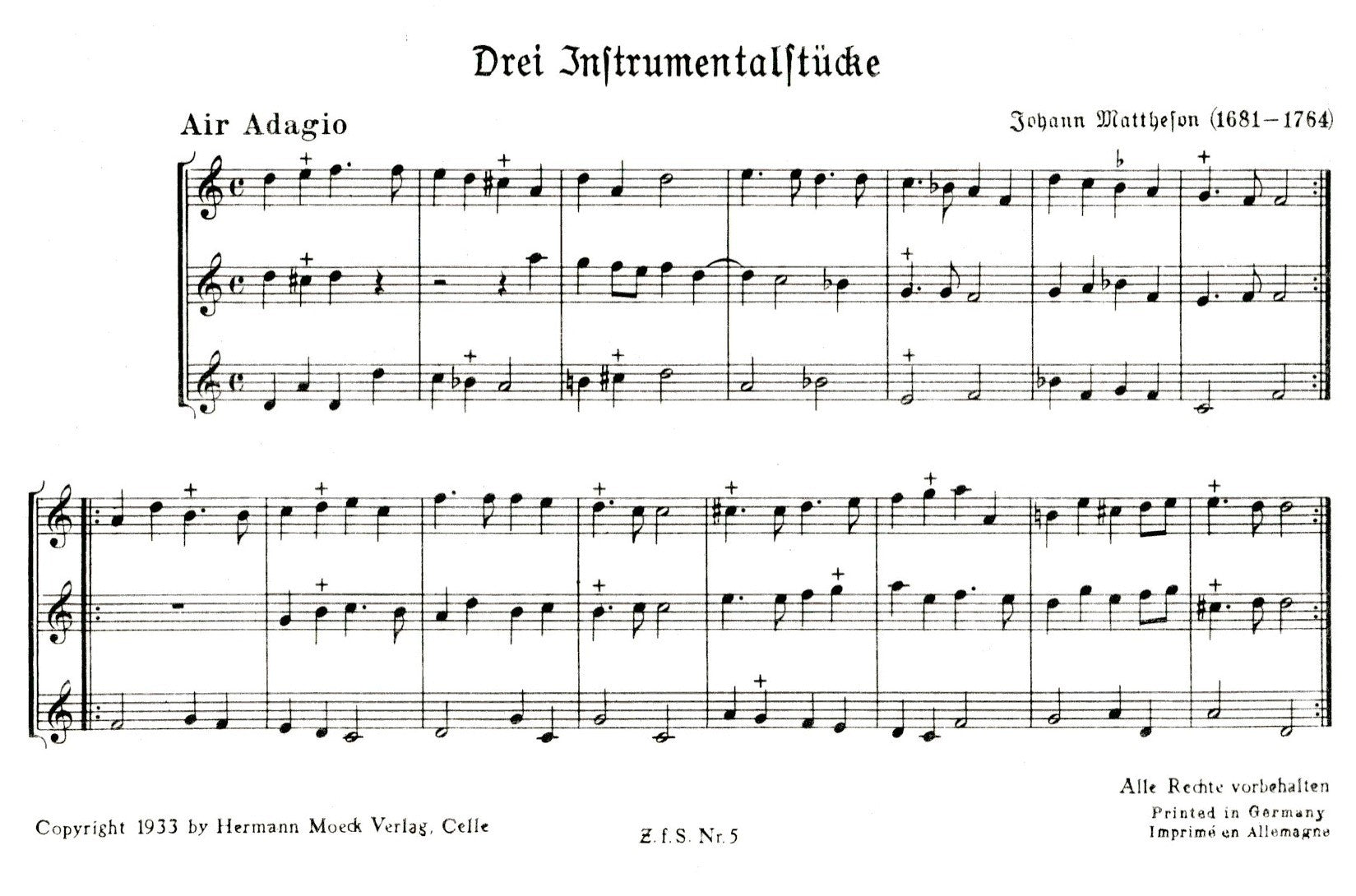 Three Instrumental pieces for Three Descant Recorders