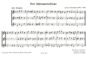 Three Instrumental pieces for Three Descant Recorders