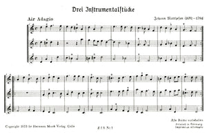 Three Instrumental pieces for Three Descant Recorders