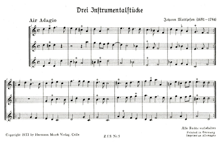 Three Instrumental pieces for Three Descant Recorders