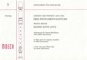 Three Instrumental pieces for Three Descant Recorders