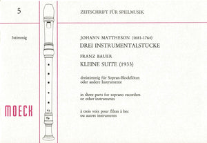 Three Instrumental pieces for Three Descant Recorders
