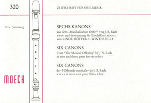 Six Canons from "The Musical Offering" by J.S. Bach