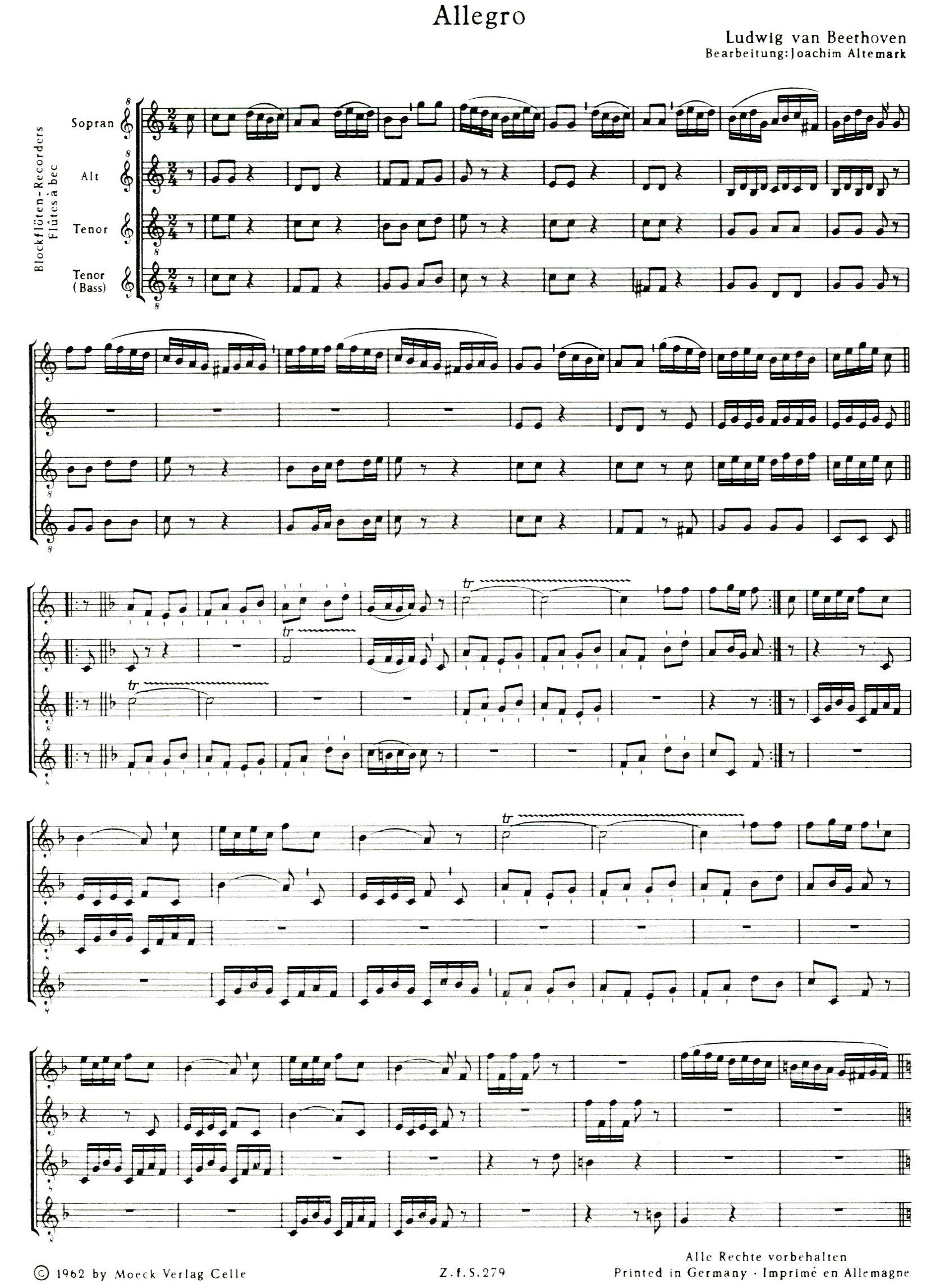 Allegro and Minuet for a Flute Clock