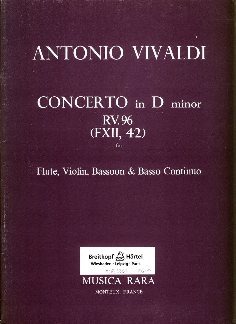 Concerto in D minor RV96, FXII 42