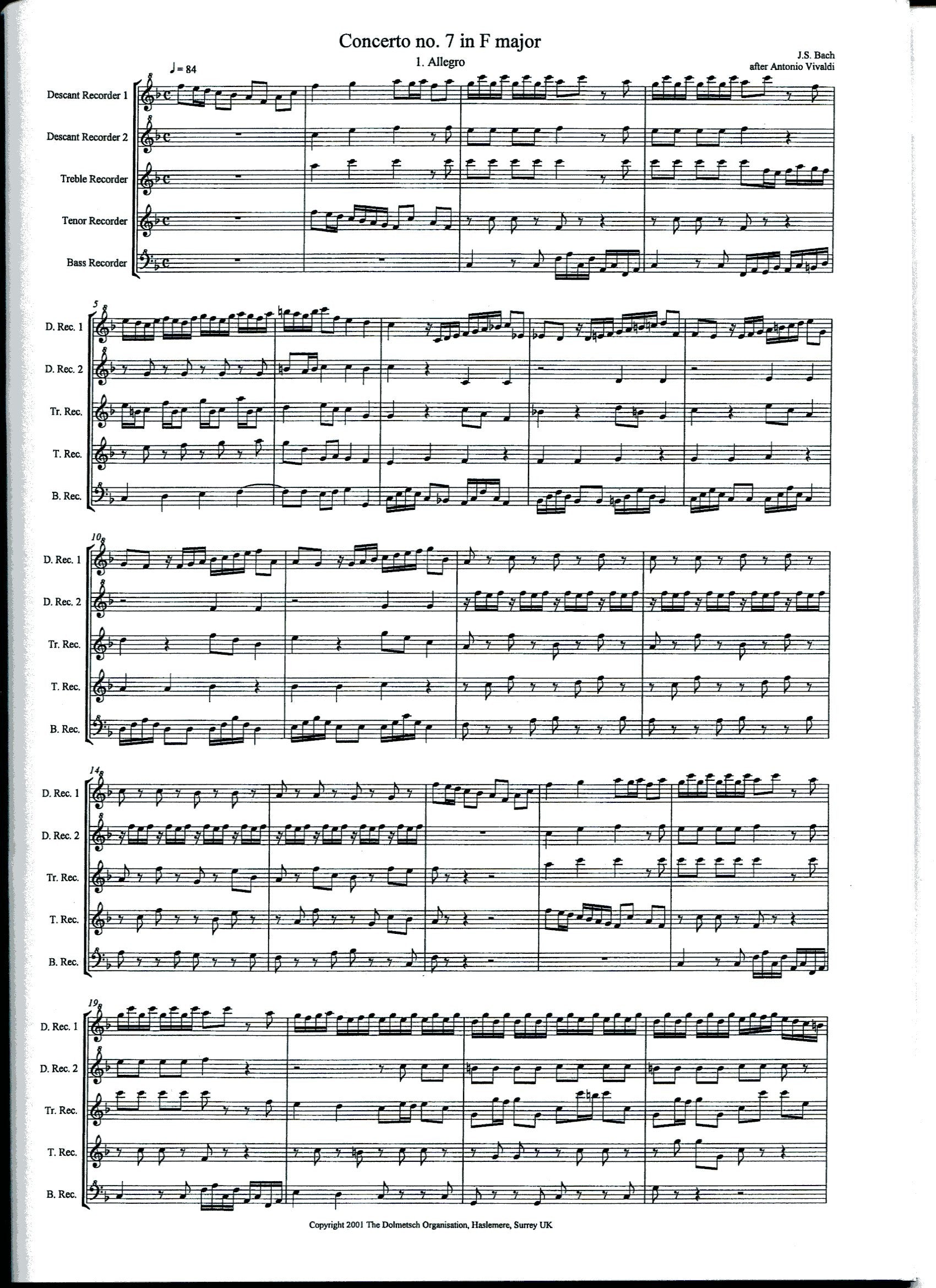 Concerto No7 in F Major