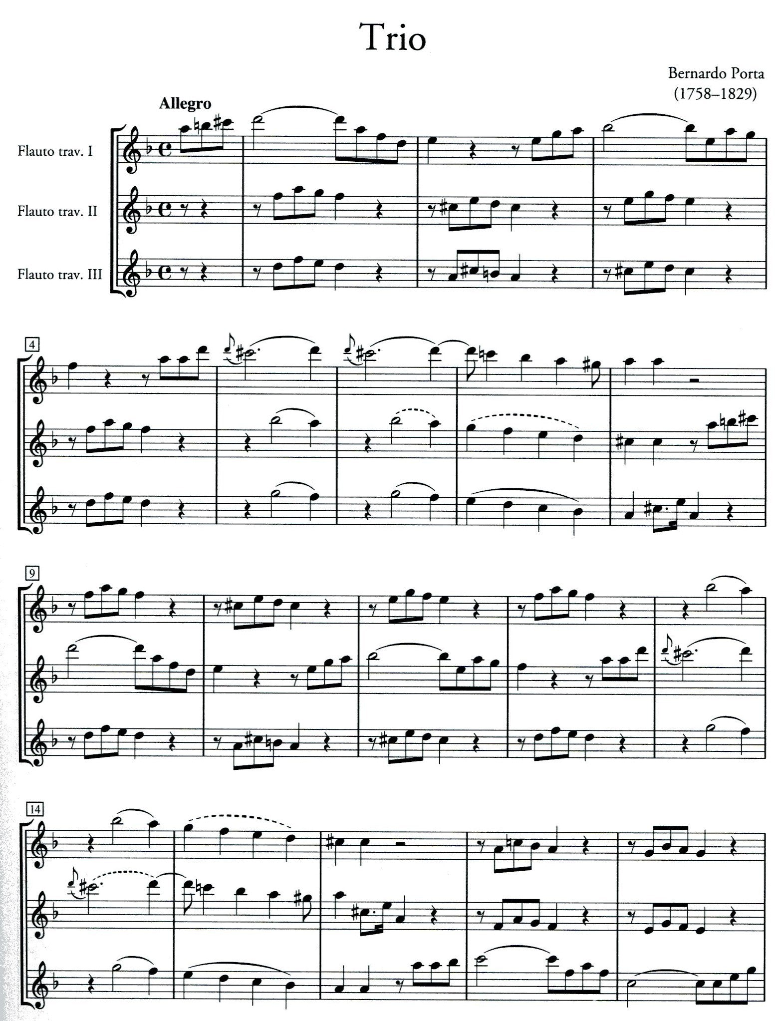 Trio in d minor Op 1 No1
