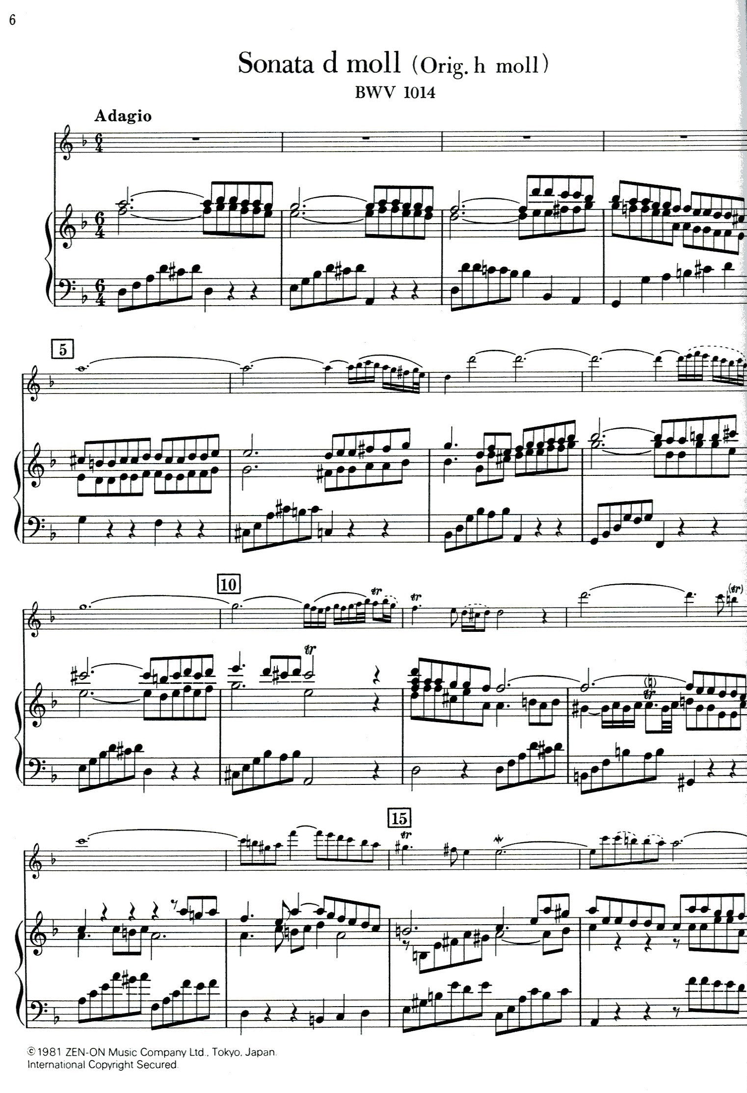 4 Violin Sonatas BWV 1014, 1016, 1017, 1019