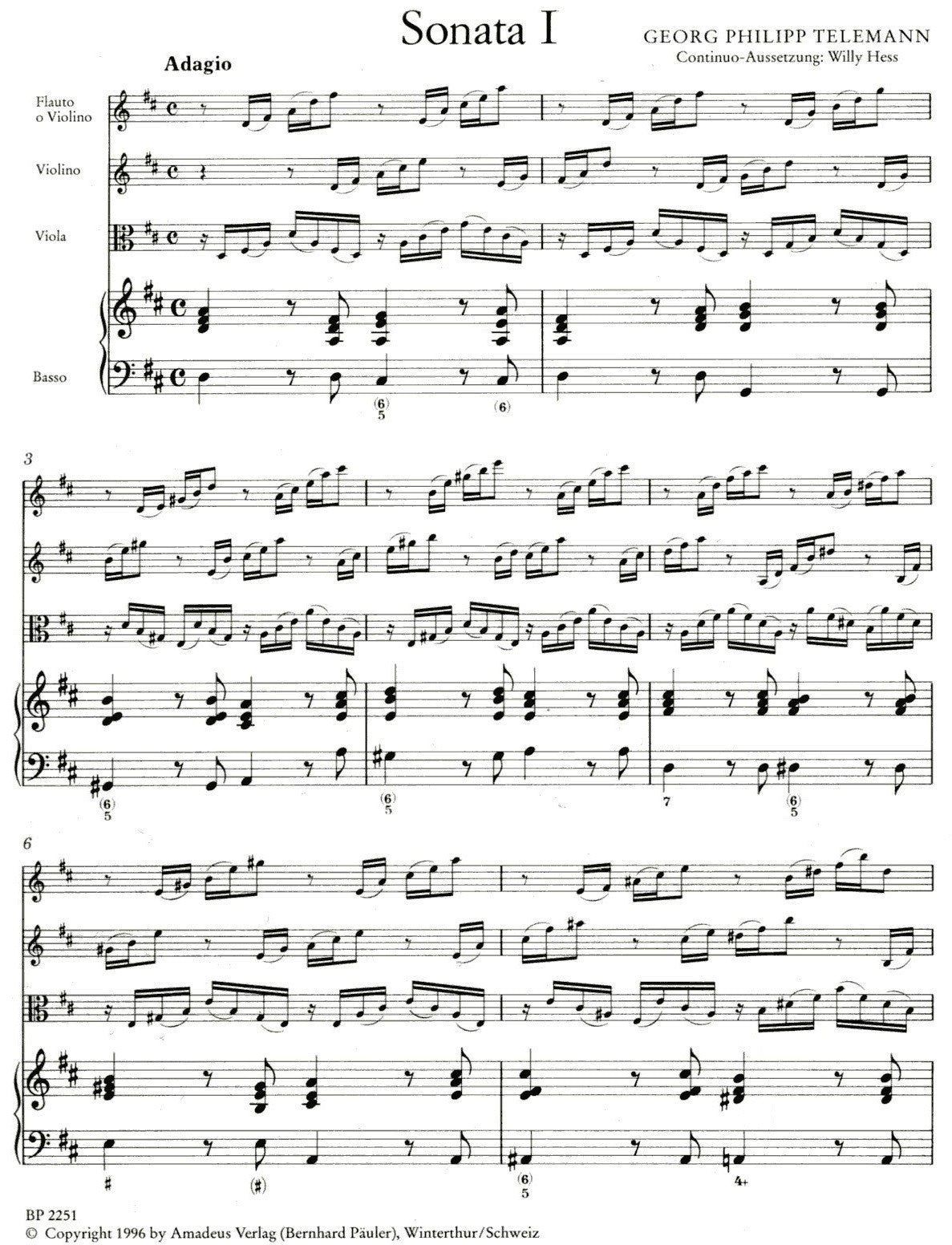 Quartet No 1 in D Major