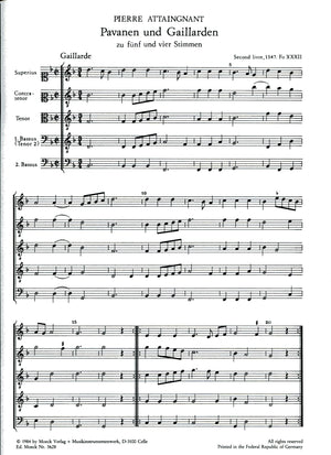 Pavanes and Gaillards for four and five parts