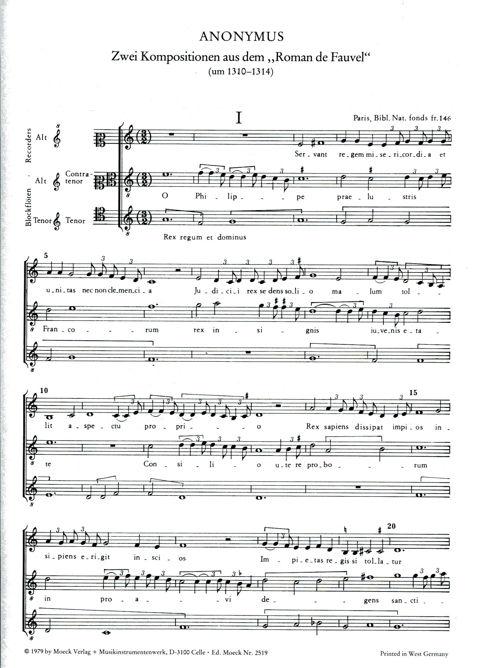 Two Compositions from Roman de Fauvel