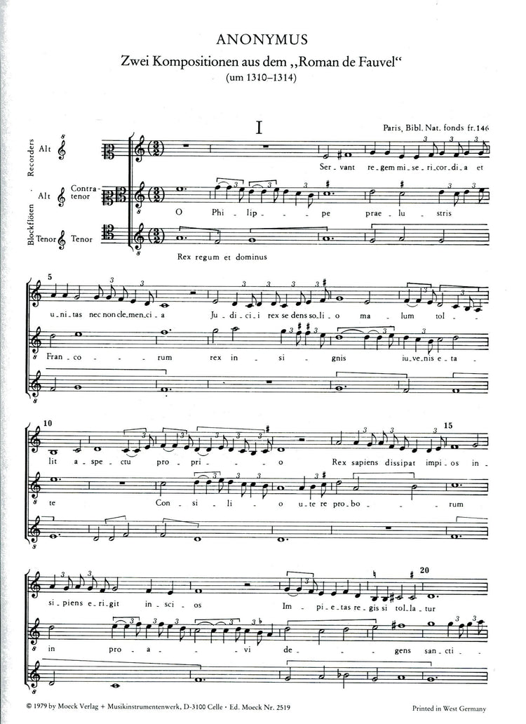 Two Compositions from Roman de Fauvel