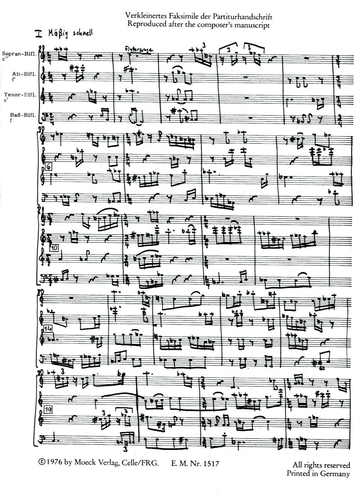 Quartet for Recorders