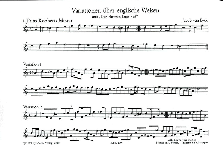 Variations on English Melodies