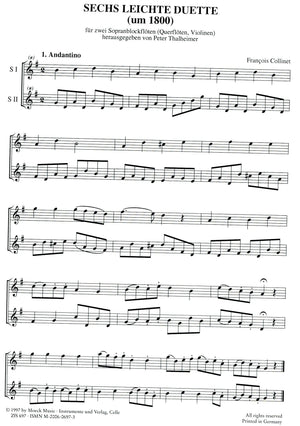Six Easy Duets from 1800