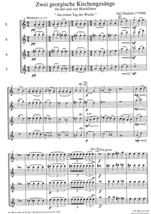 Two Georgian ecclesiastical songs