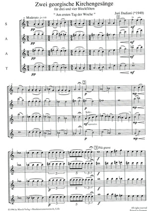 Two Georgian ecclesiastical songs