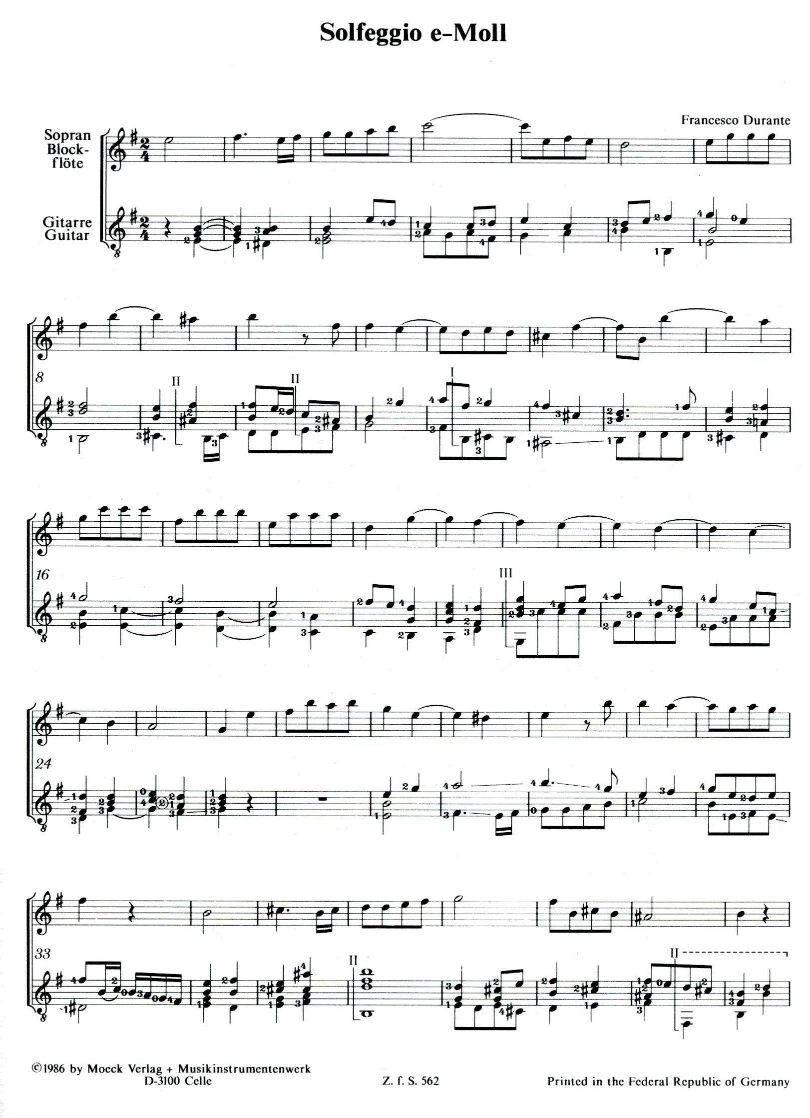 Solfeggio E Minor