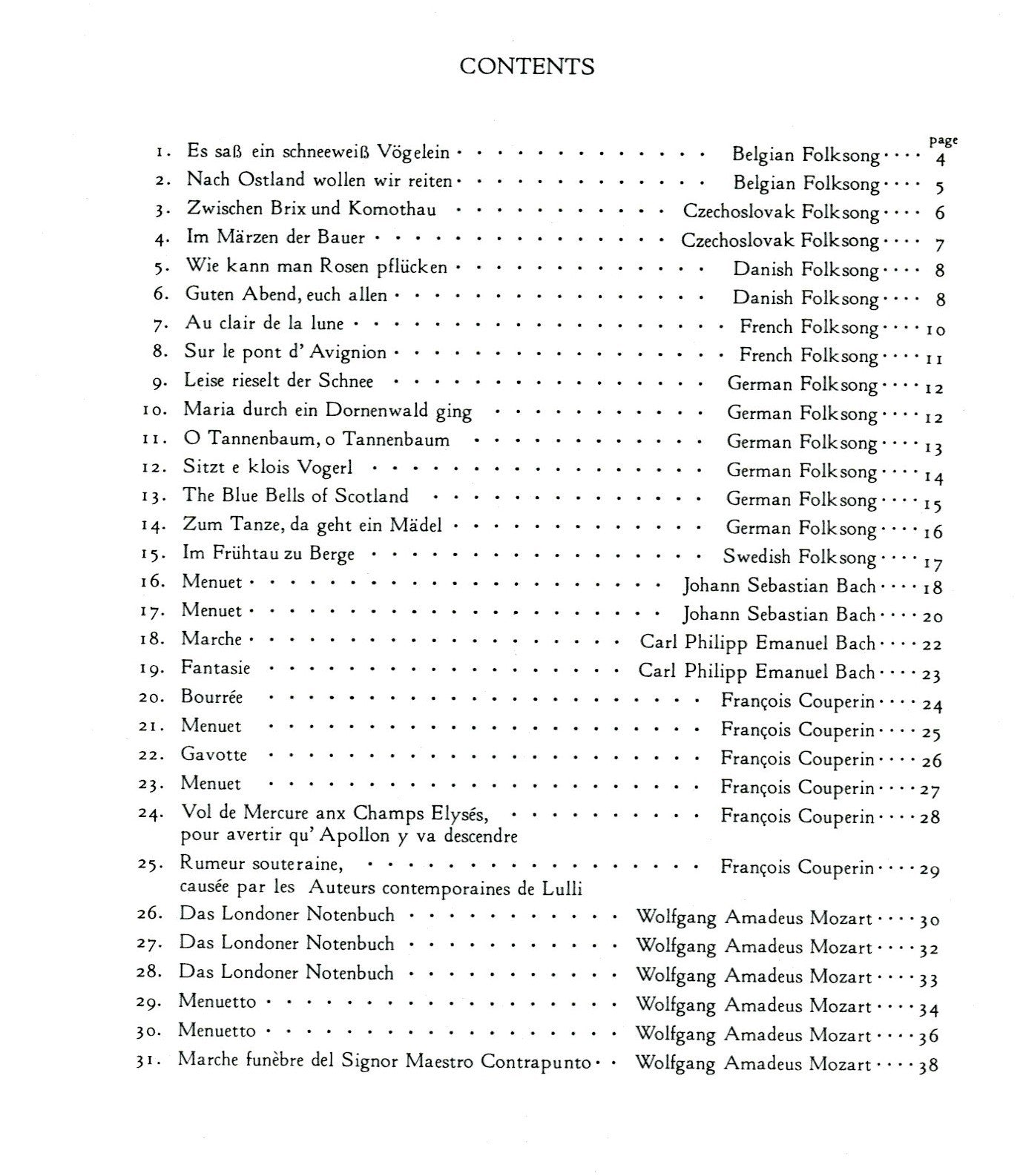 31 Famous Tunes