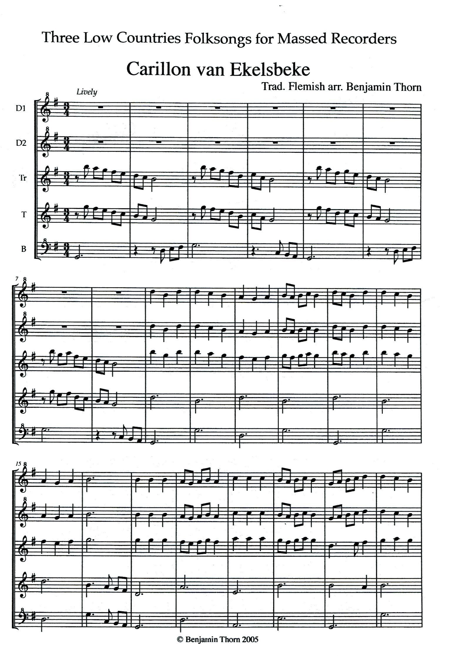 Three Low Countries Folksongs