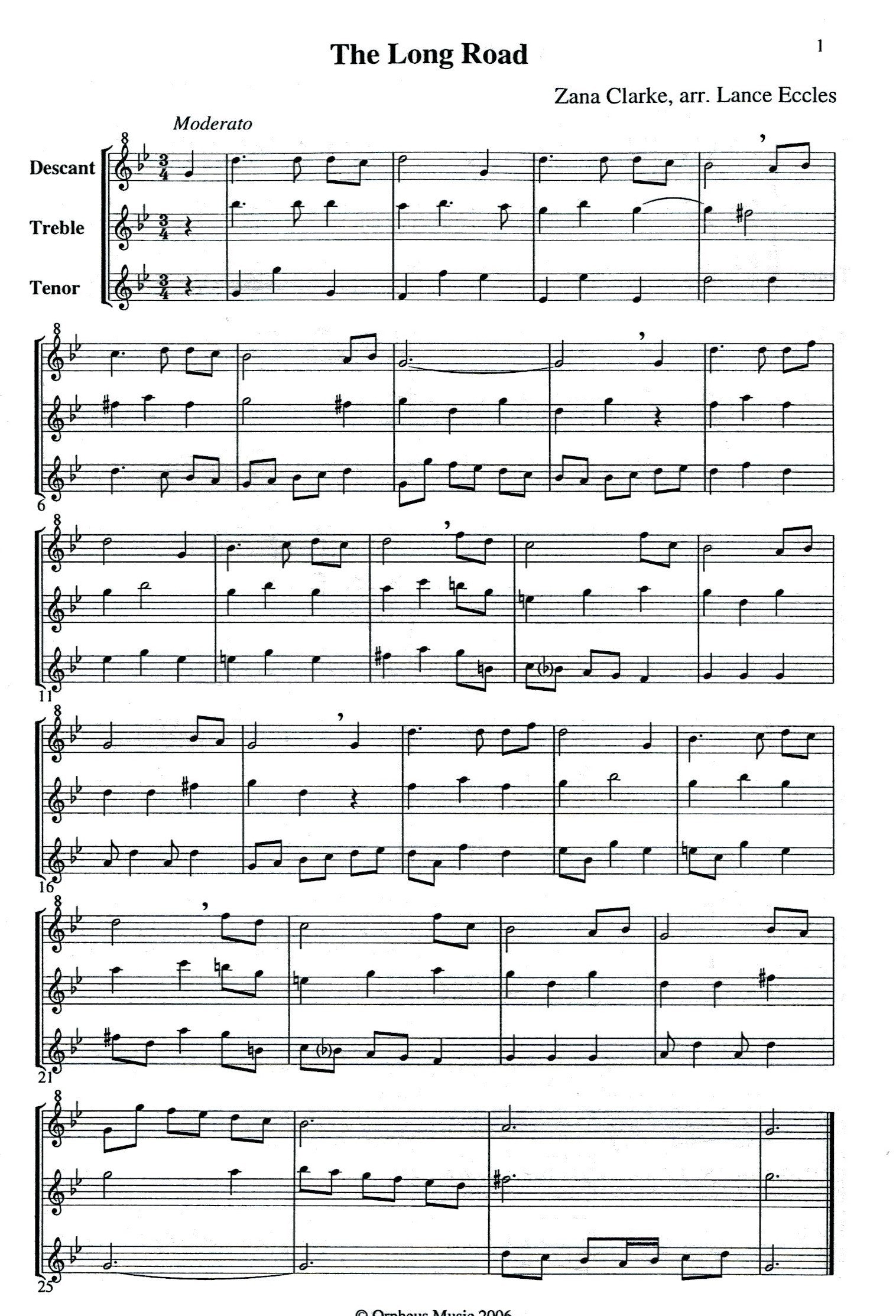 The Long Road and other songs