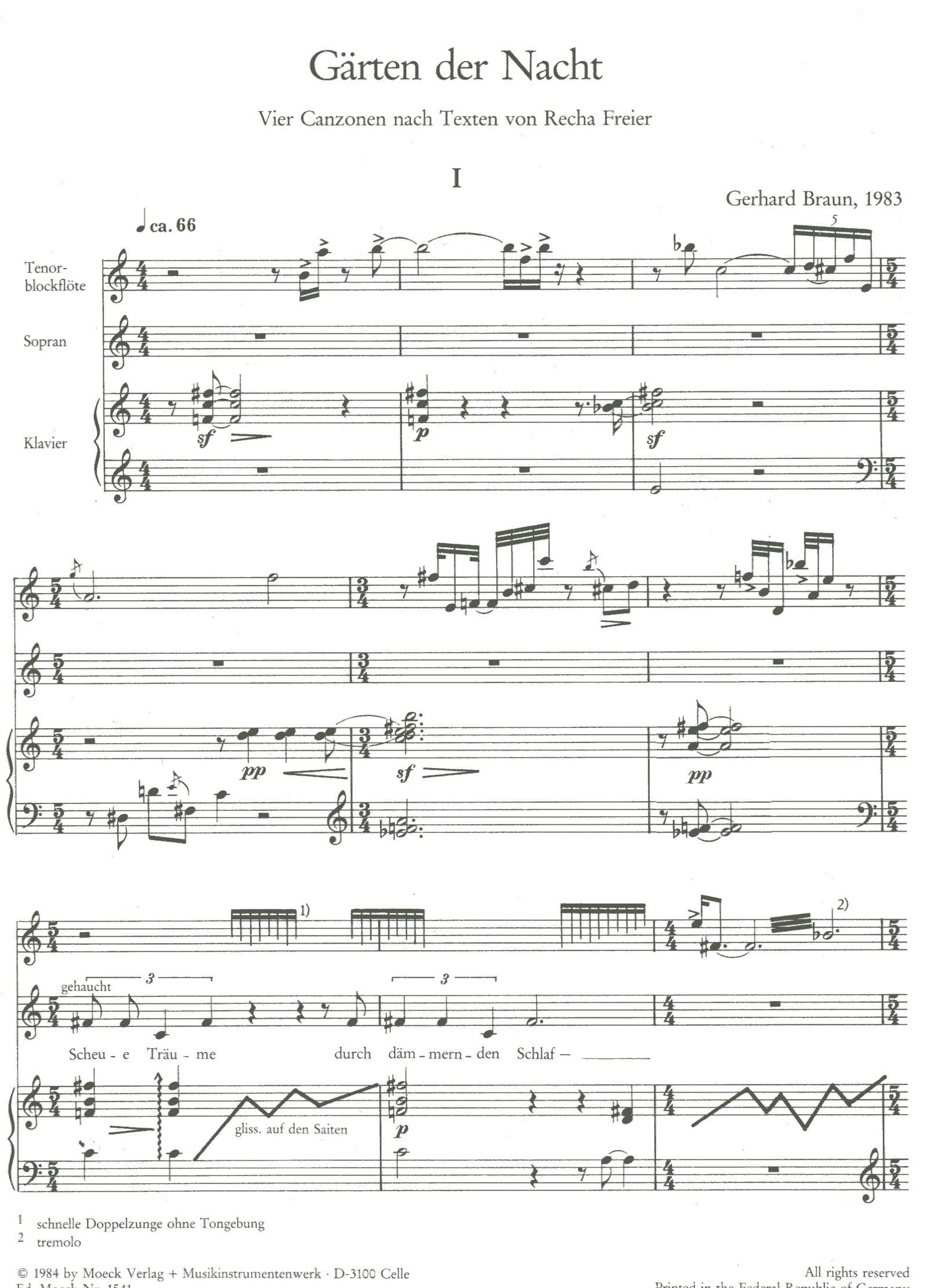 Gardens of the Night Four Canzonas