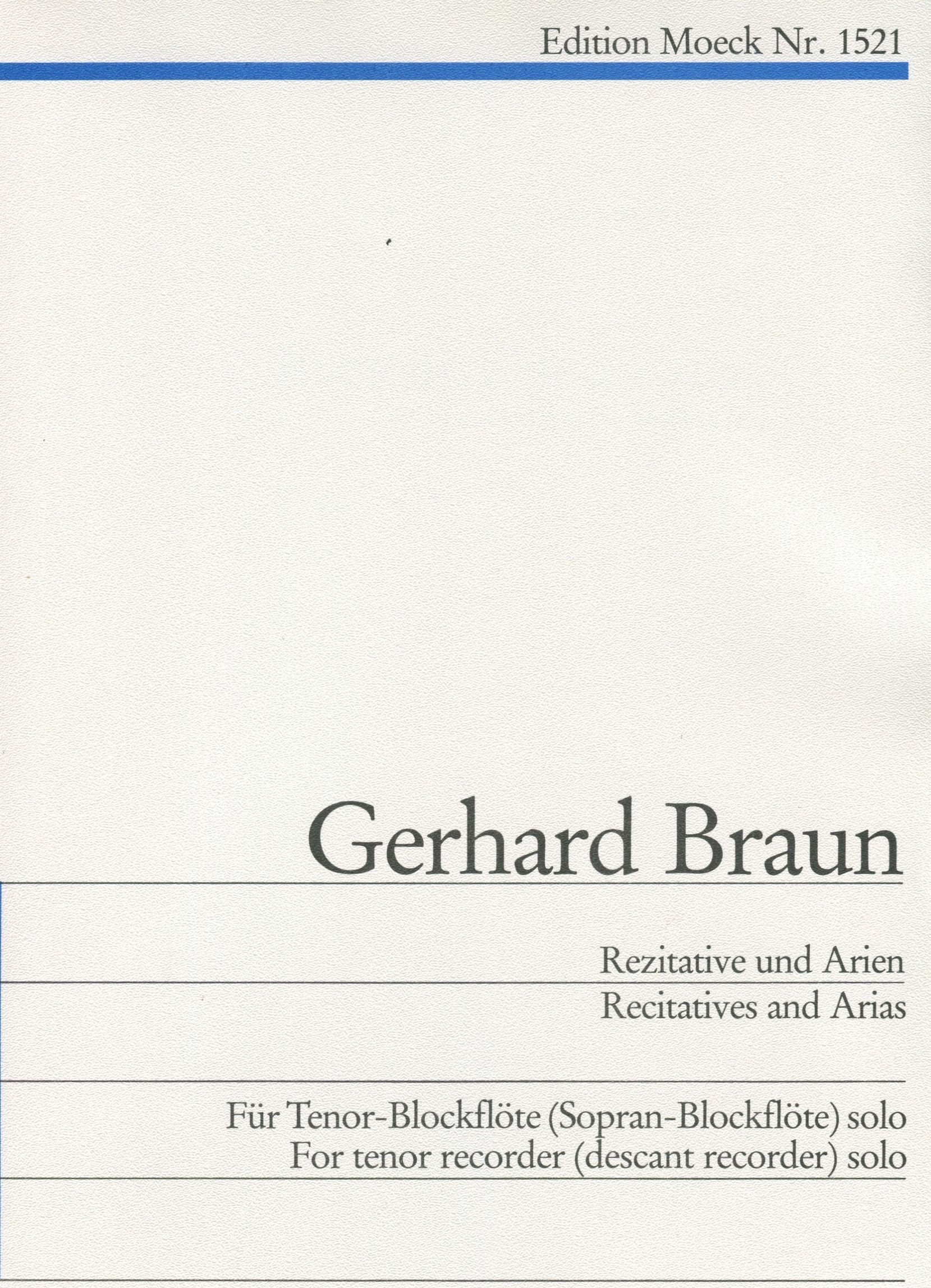 Recitatives and Arias for Recorder in C