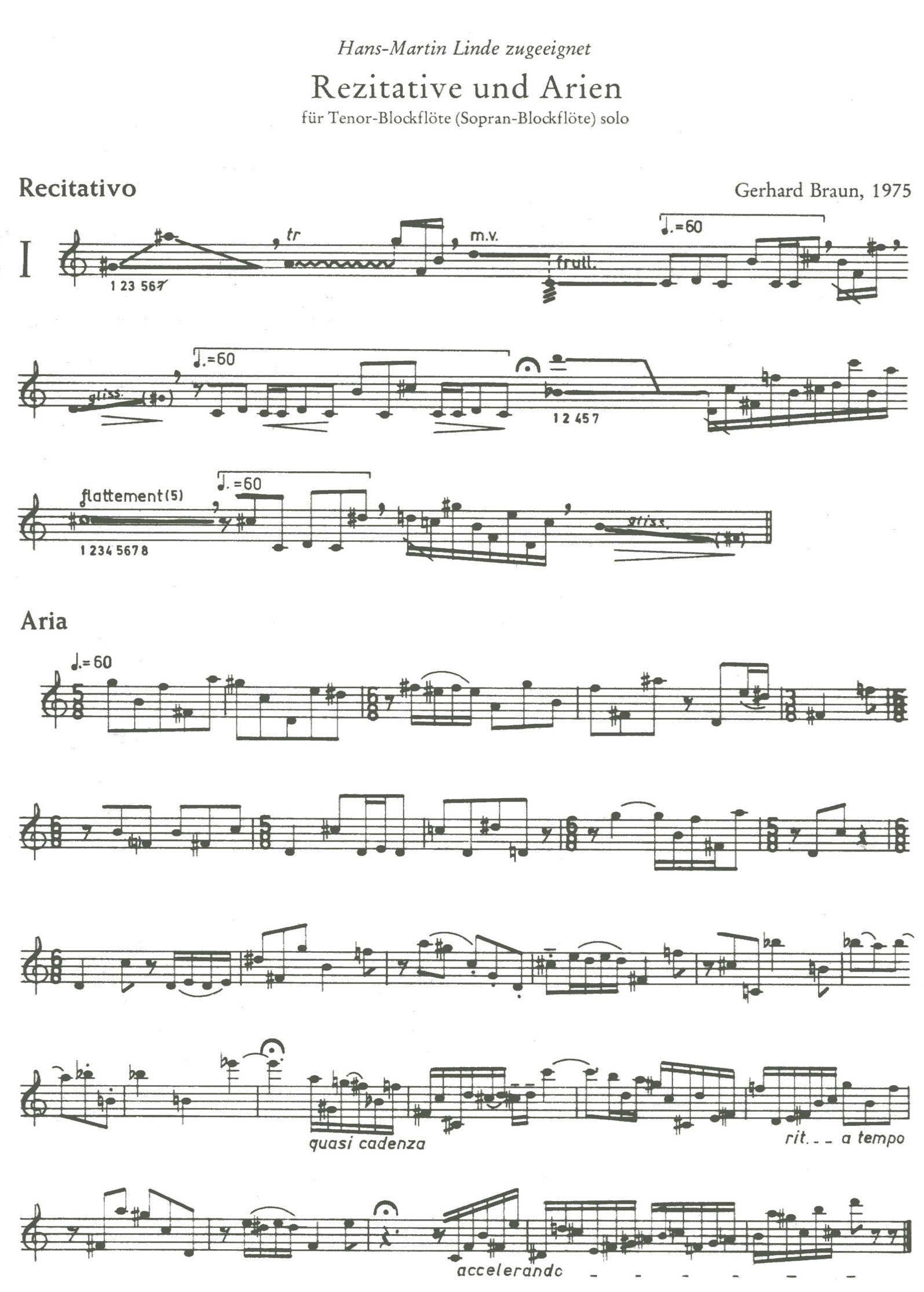 Recitatives and Arias for Recorder in C