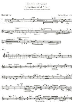 Recitatives and Arias for Recorder in C