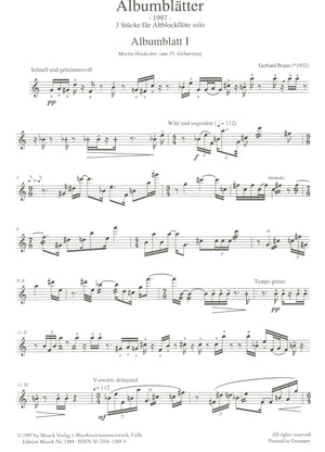 Album Leaves for Treble Recorder
