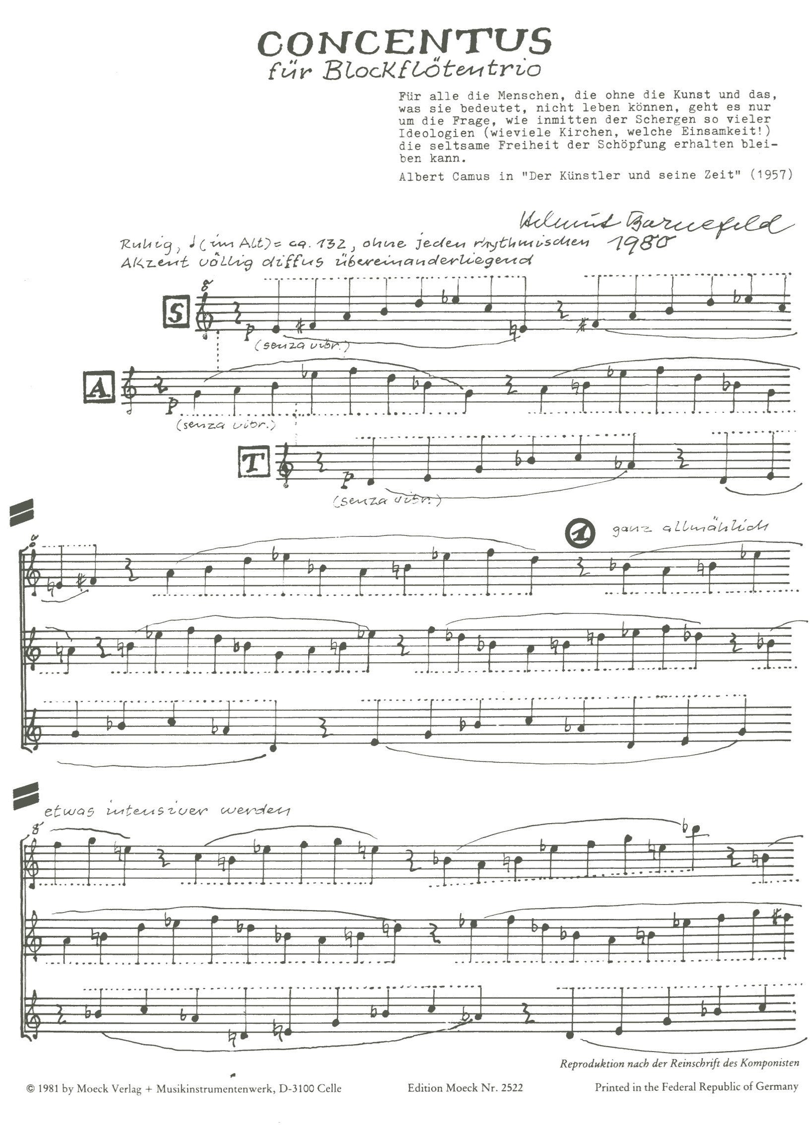Concentus for Three Recorder Players