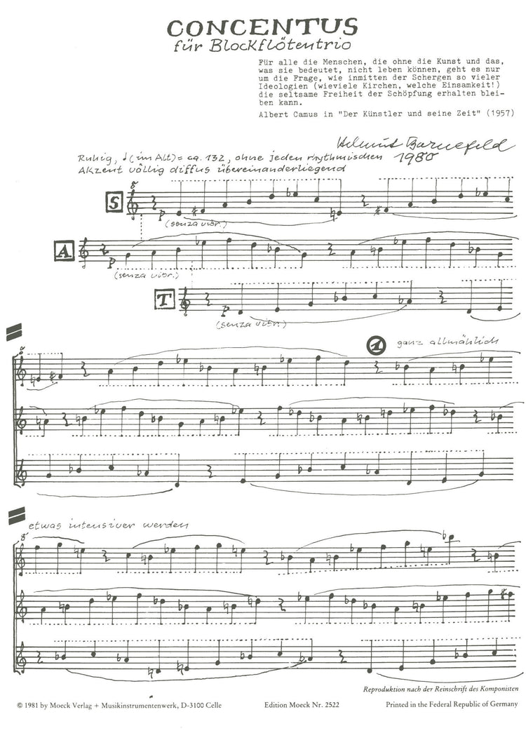 Concentus for Three Recorder Players