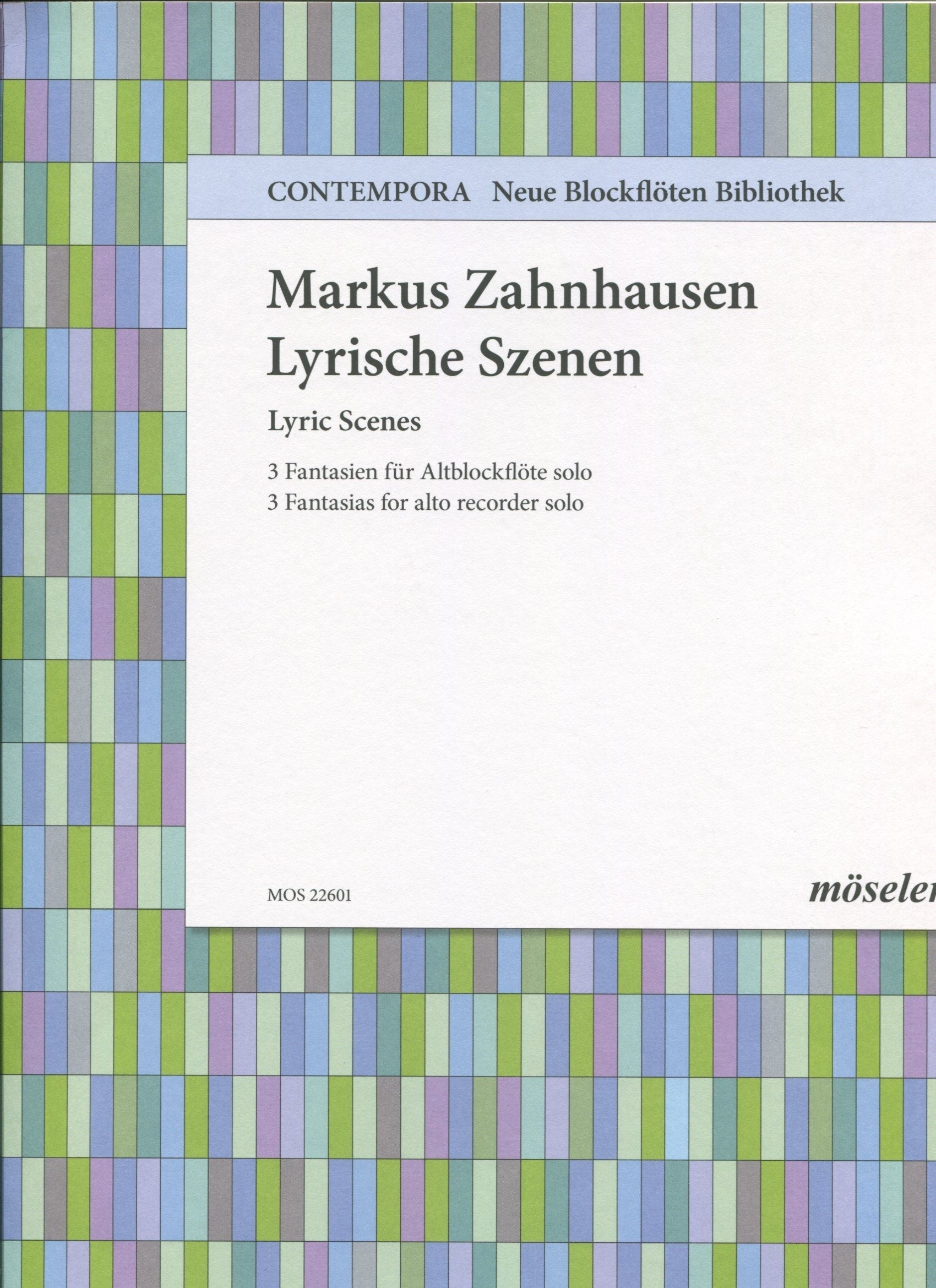 Lyric Scenes 3 Fantasias for Alto recorder