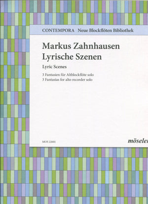 Lyric Scenes 3 Fantasias for Alto recorder