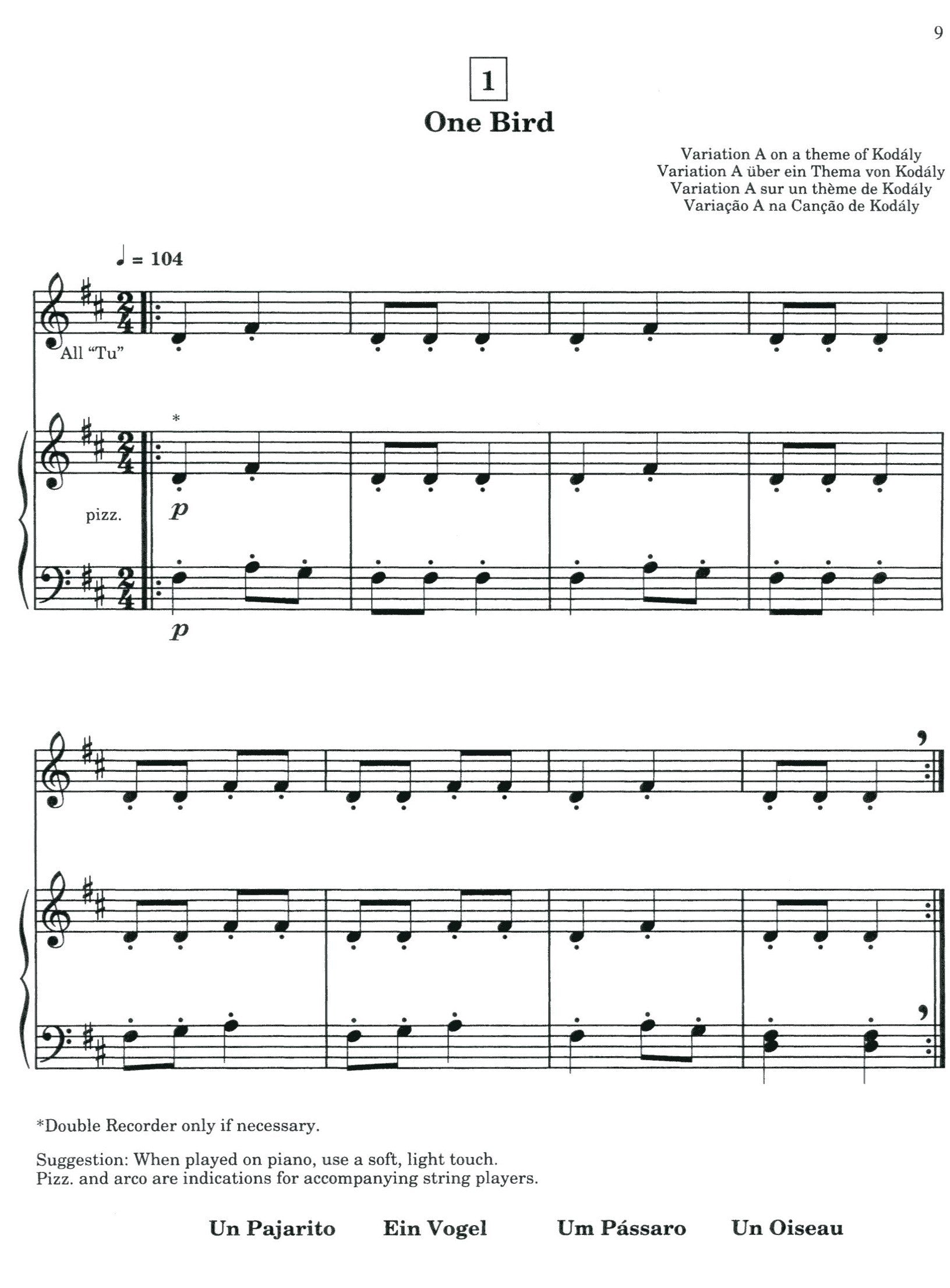 Recorder School Volume 1 Accompaniment part