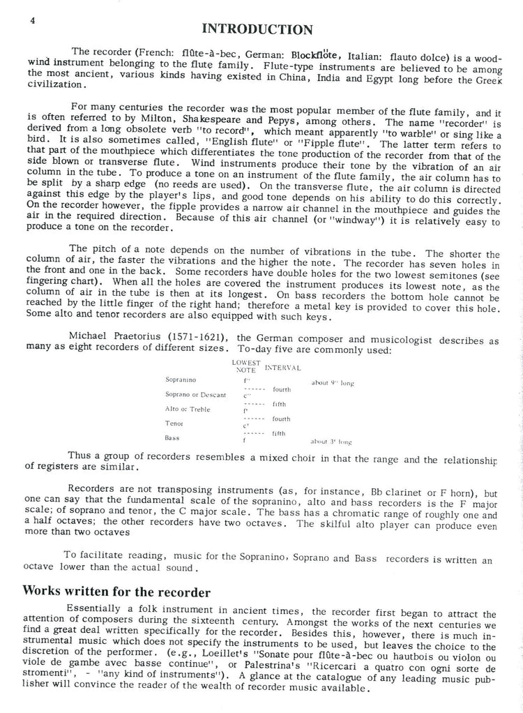 Method for Recorder Volume 1 Soprano