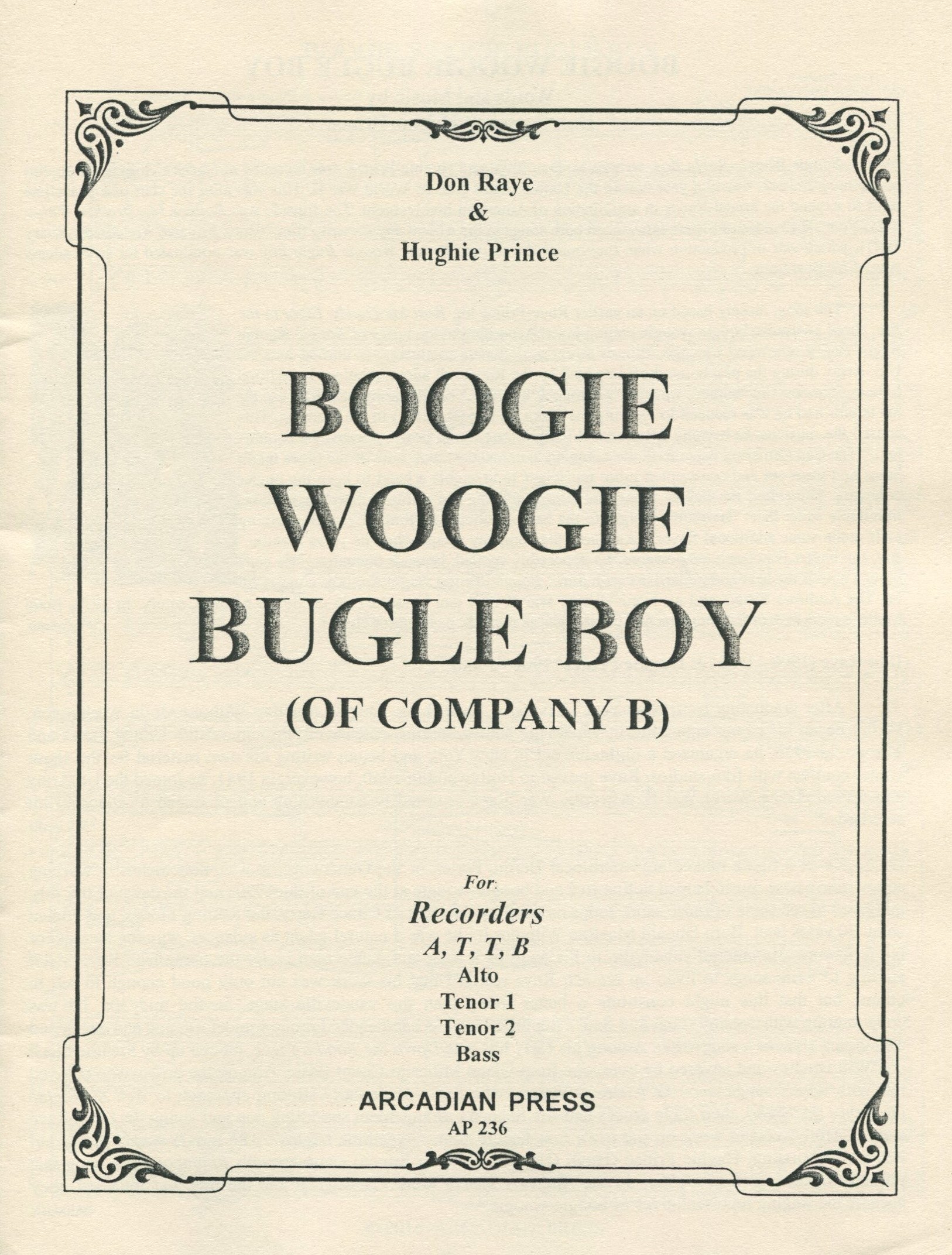 Boogie Woogie Budgle Boy (of Company B)