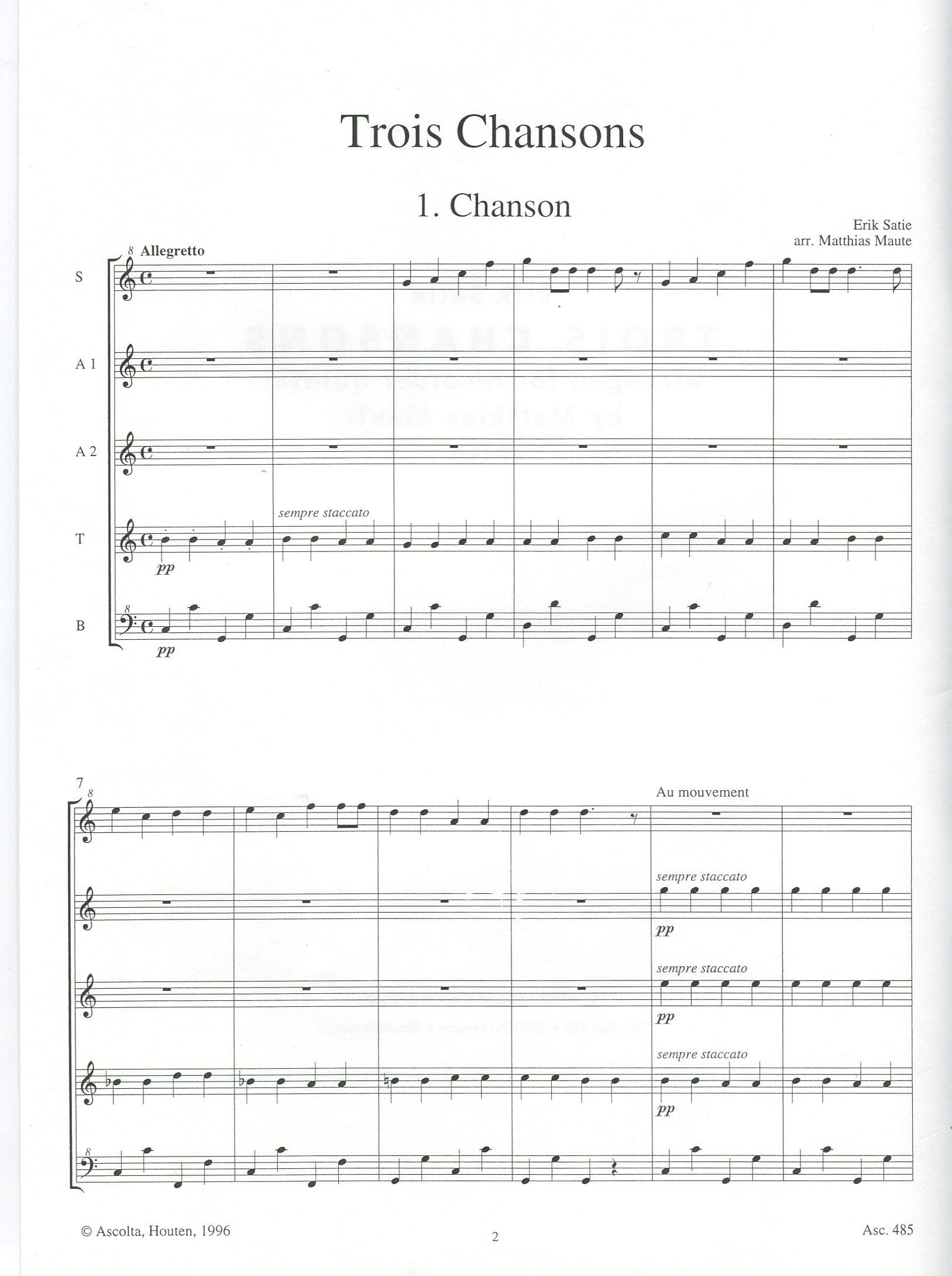 Trois Chansons