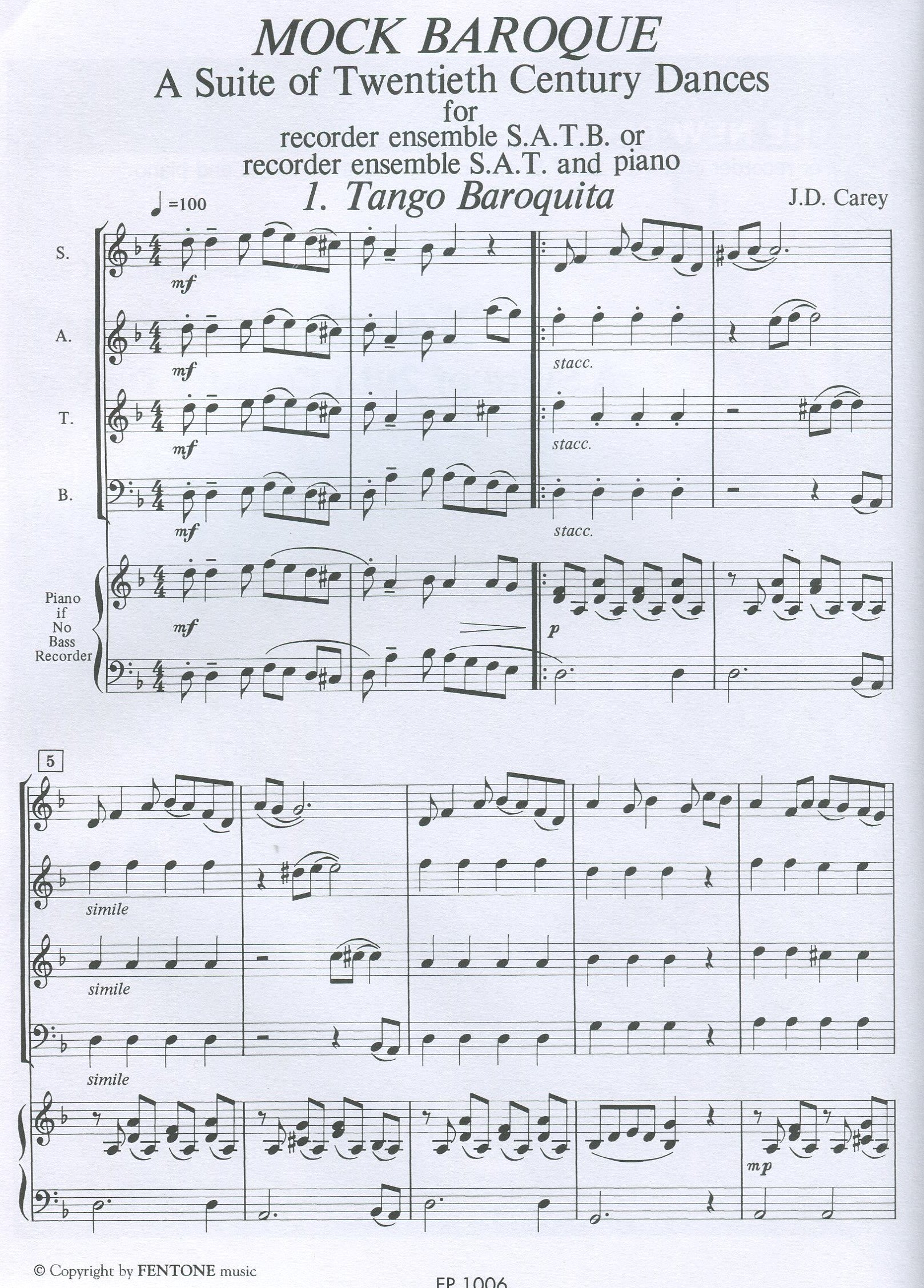 Mock Baroque: A Suite of 20th Century Dances