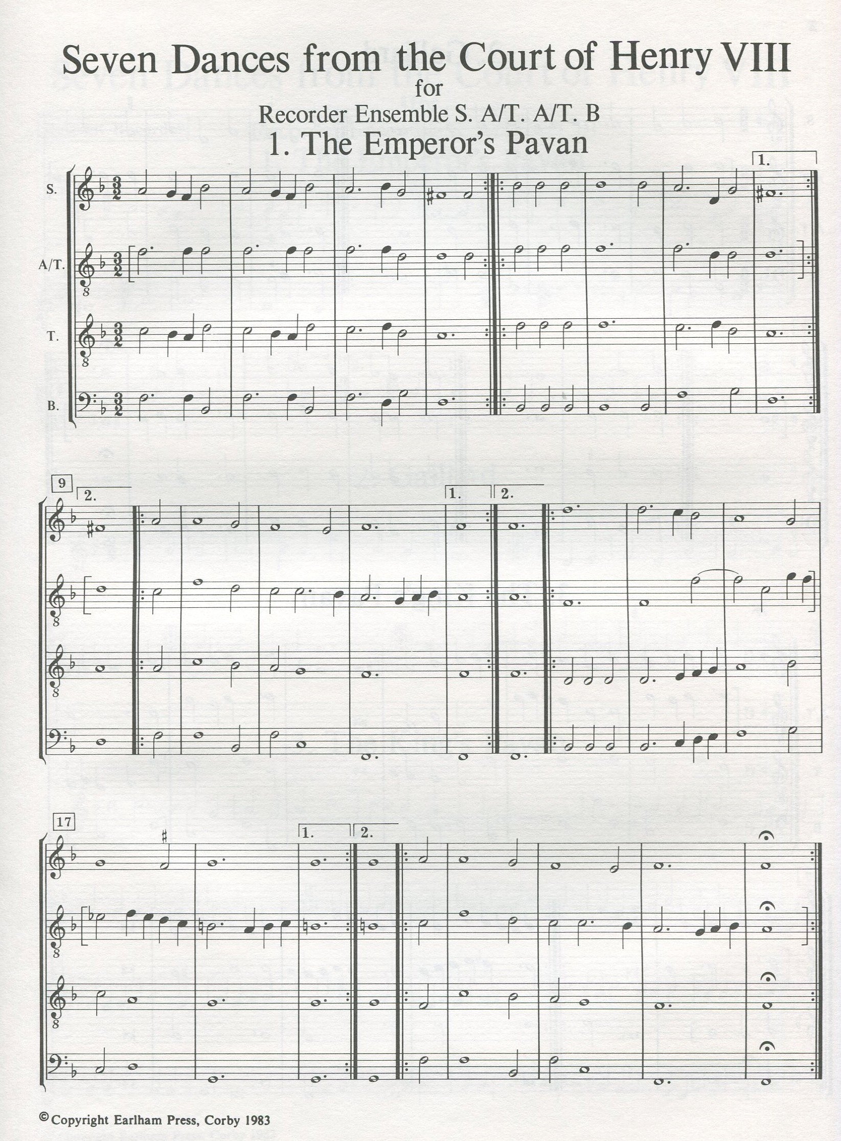 Seven Dances from the Court of Henry VIII