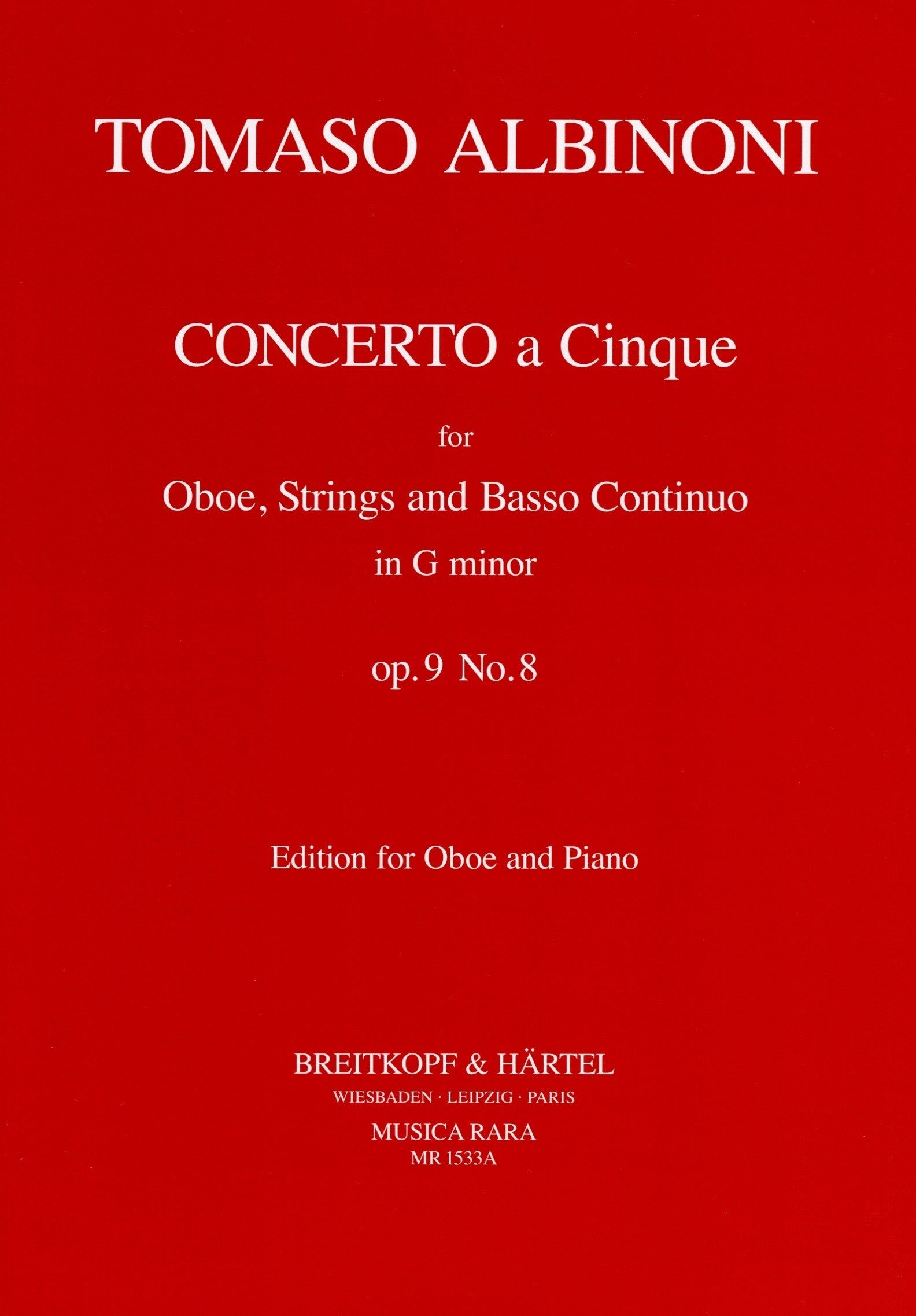 Concerto a 5 in g minor Op 9, No 8