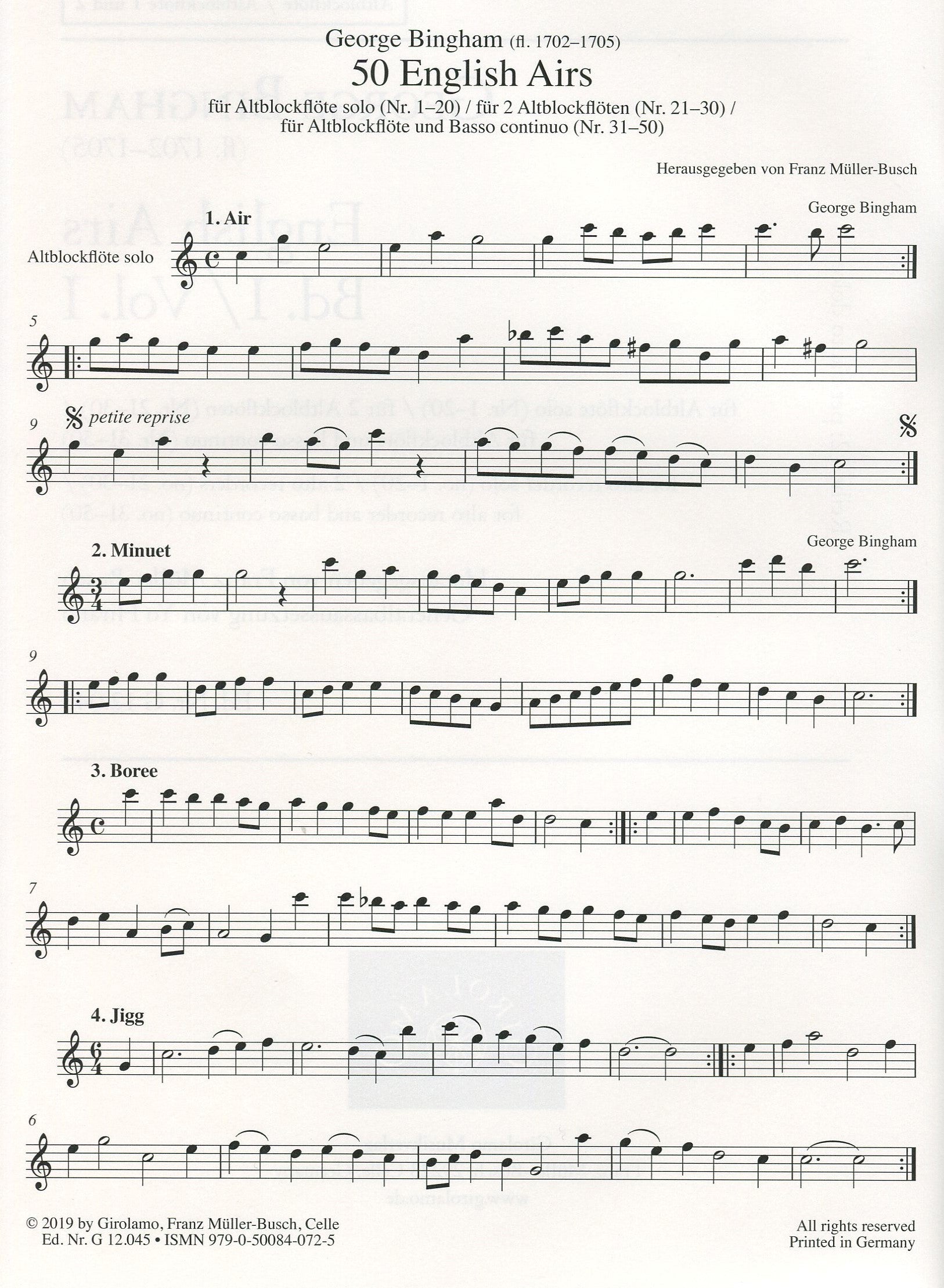 English Airs  Volume I