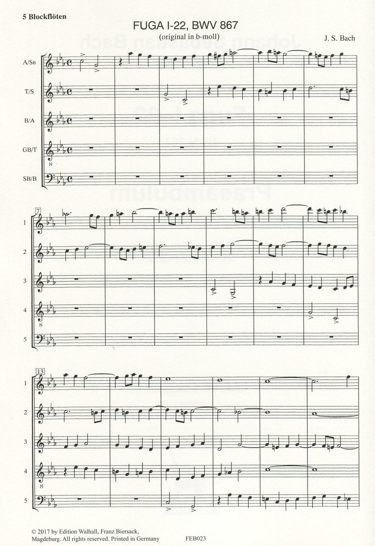 Fuga BWV867 & Praembulum BWV872a