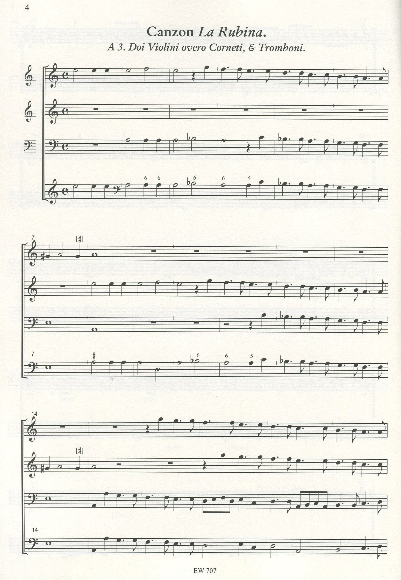 Canzon a una voce & La Rubina