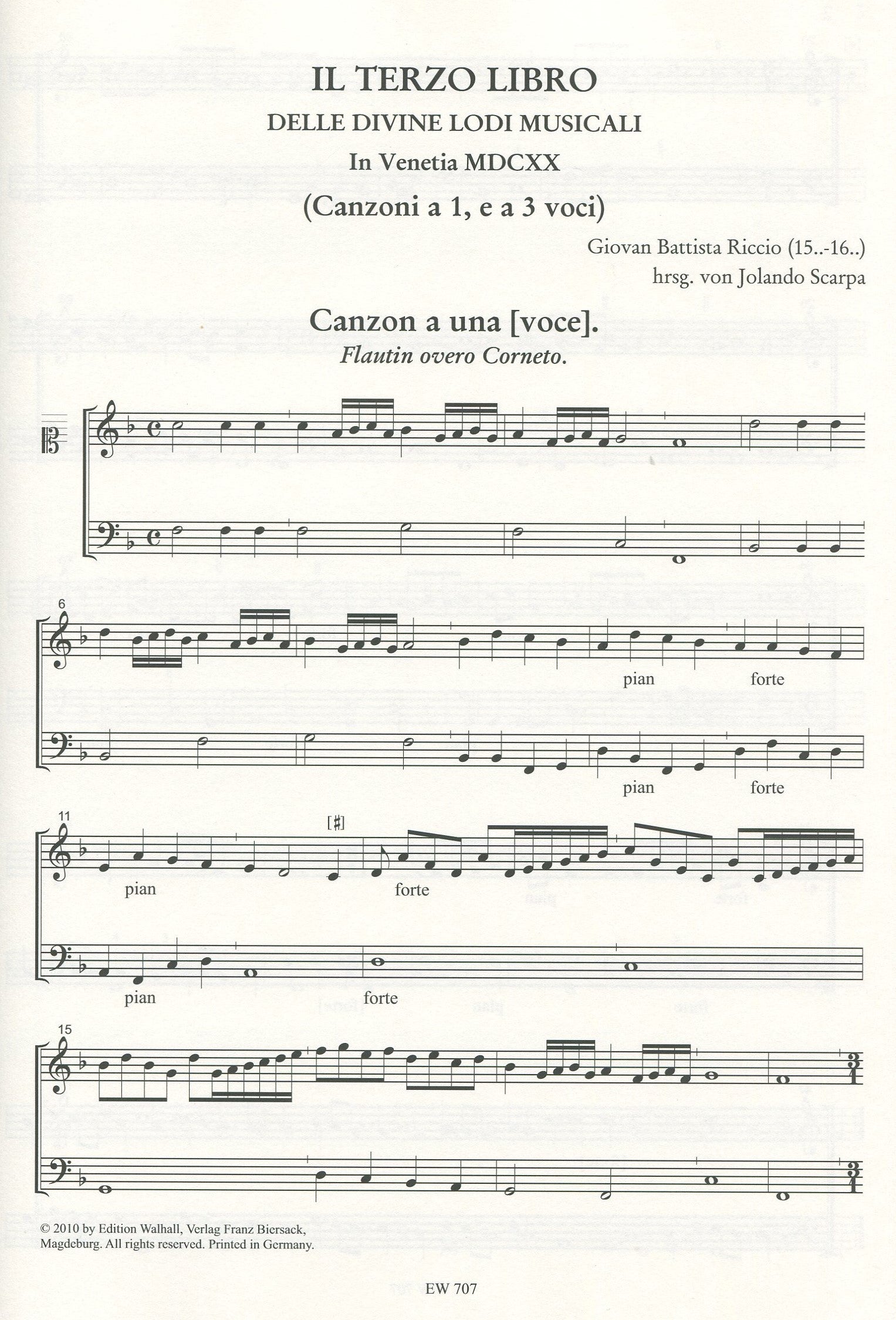 Canzon a una voce & La Rubina