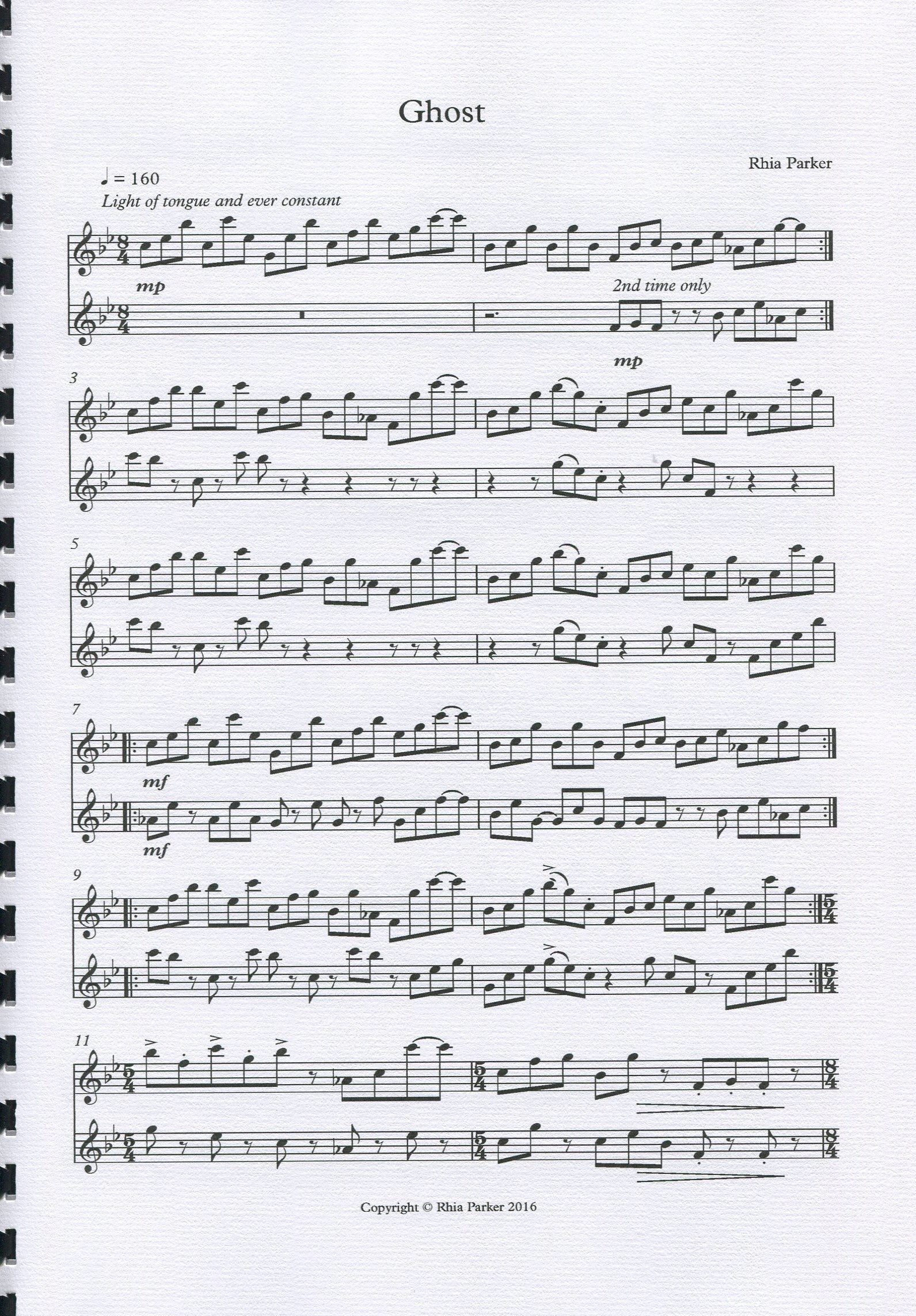 Ghost for two treble recorders
